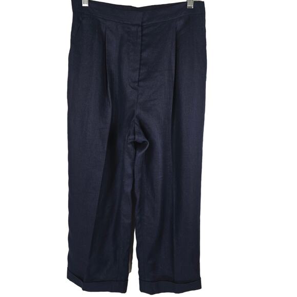 Lauren Ralph Lauren 100% Linen Navy Women's Dress Pants 10P NWT MSRP $129 - Picture 1 of 7